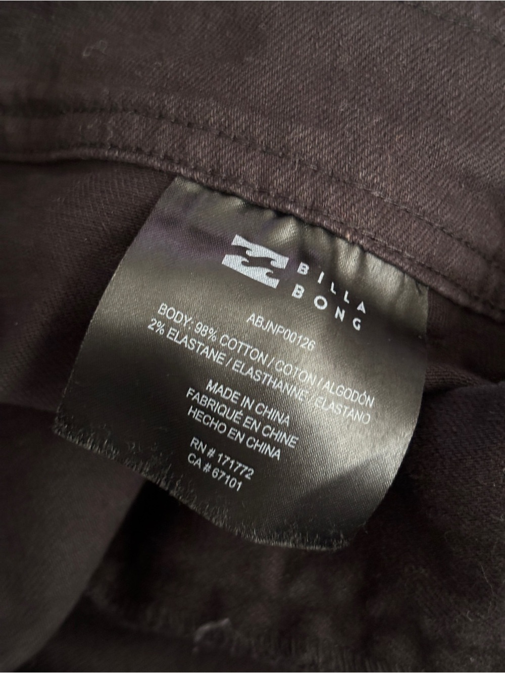 Billabong | Free Fall High Waist Wide Leg Cropped Pants Black Raw Hem | Size 29 - Picture 5 of 6